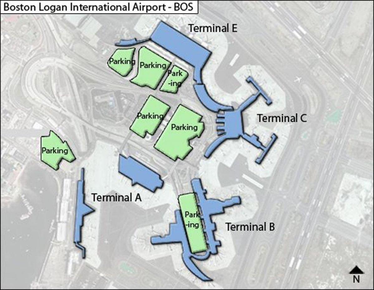 karte Boston Logan airport