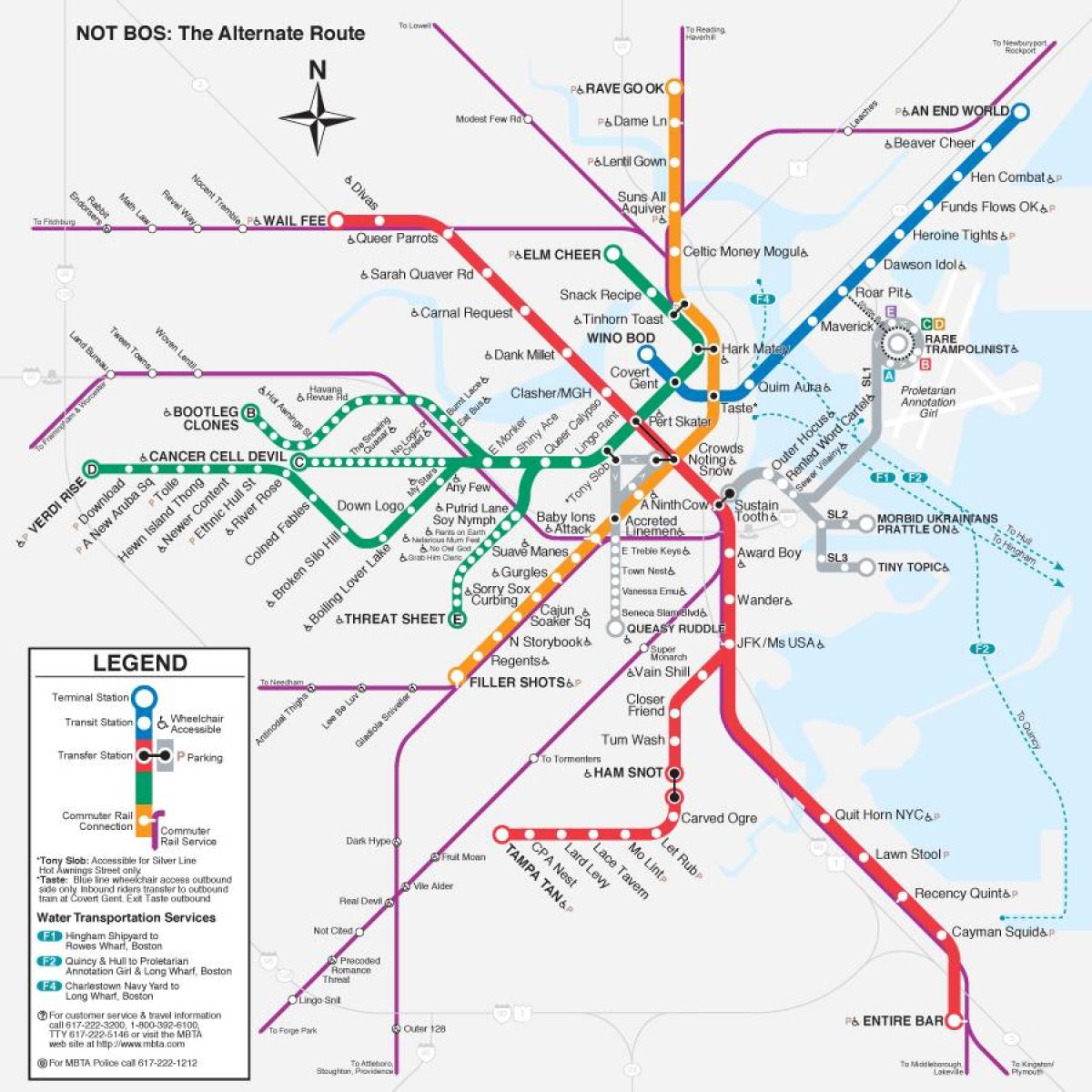MBTA t kartē