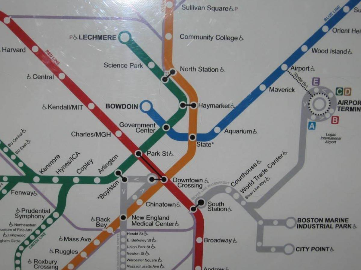 Bostonas dienvidu stacija map