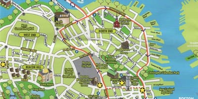 Karte Bostonas ekskursijas