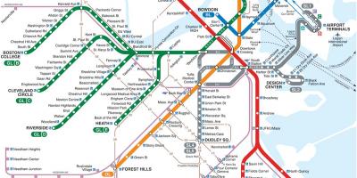 MBTA kartē sarkanā līnija