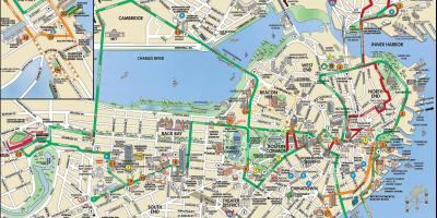 Bostonas trolley tours karte