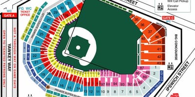 Fenway sēdekļa karte