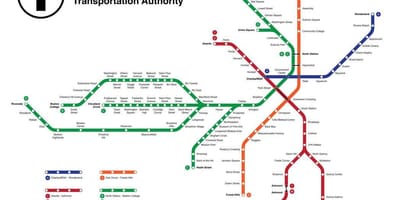 Metro Bostonas karte