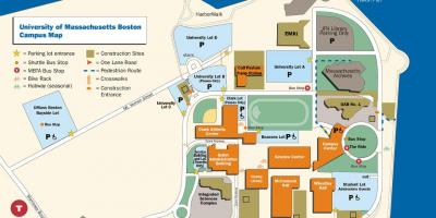 Umass Bostonas universitātes karte