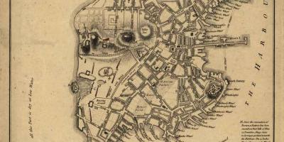 Karte vēsturisko Boston